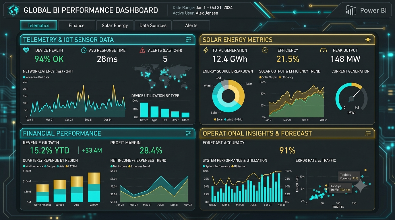 Microsoft Power BI Analytics Dashboard